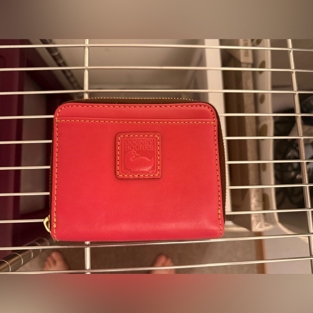 Dooney & Bourke Florentine Small Zip Around Wallet Fuschia